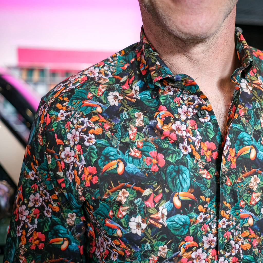 men's shirt pattern jungle